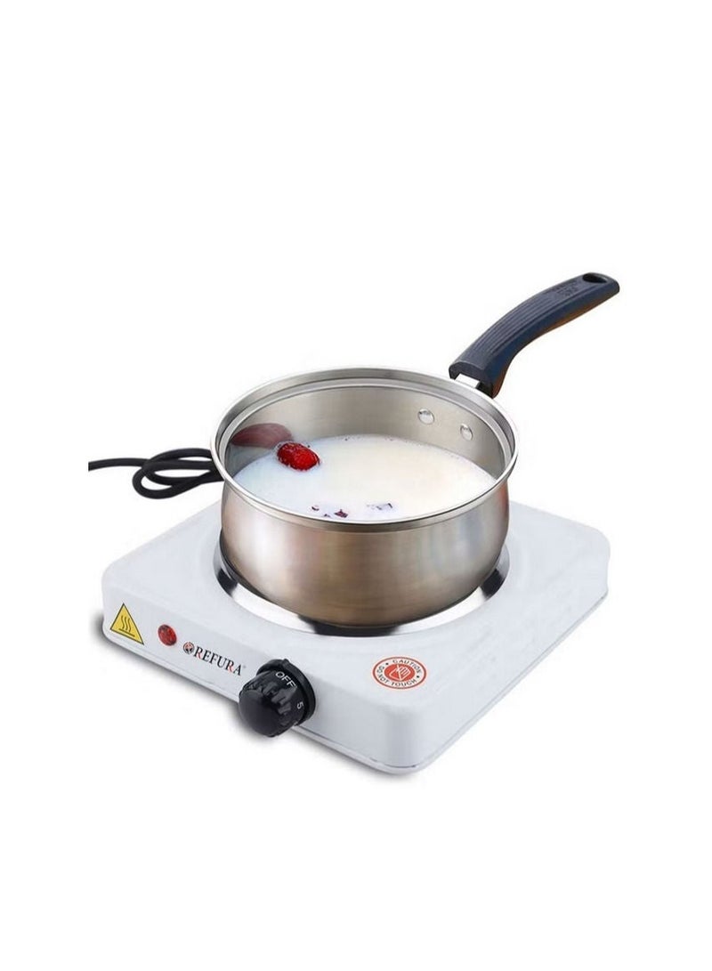 REFURA Electric Hot Plate 1200W | Single Burner | Fast Heating | Compact & Durable Design White RE-8003 - Image 3